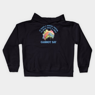 It takes a special person to hear what a Child cannot say Autism Awareness, Puzzle, Kindness, Supportive Gift, Autism Support, Puzzle, Love, Spectrum, Empathy Gift, Compassion Kids Hoodie